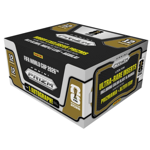 2026 Panini Prizm FIFA World Cup Soccer Hobby Box, 12 packs of 12 cards