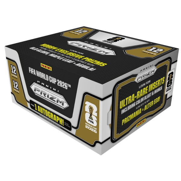 2026 Panini Prizm FIFA World Cup Soccer Hobby Box, 12 packs of 12 cards