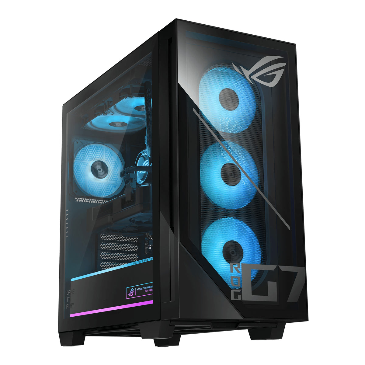 ASUS ROG G700 gaming desktop G700TF-U7270K.5080.2x1 with Core Ultra 7 270K Plus, RTX 5080, 32GB DDR5 and 2TB SSD, black