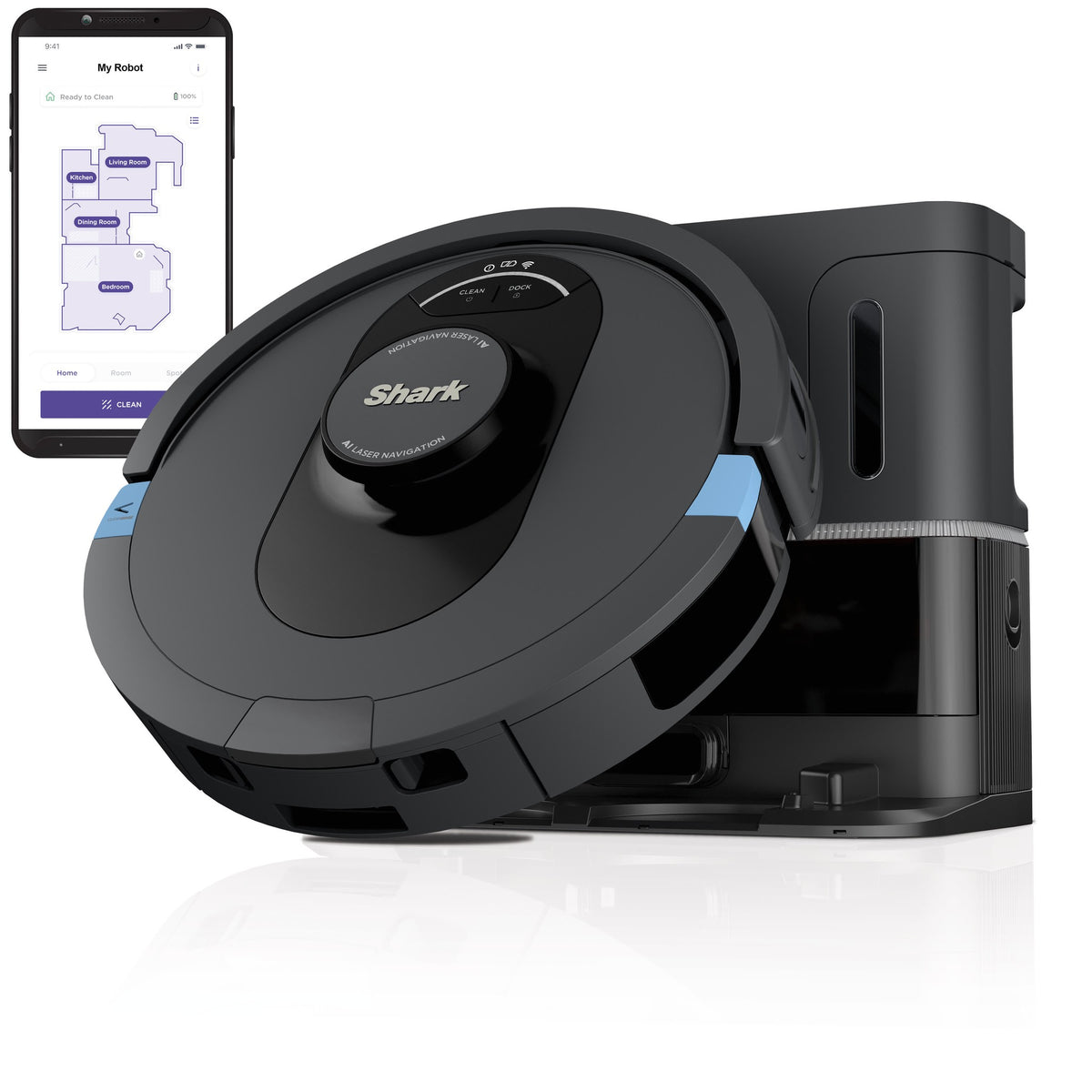 Shark AI Ultra AV2501S robot vacuum with HEPA self-empty base