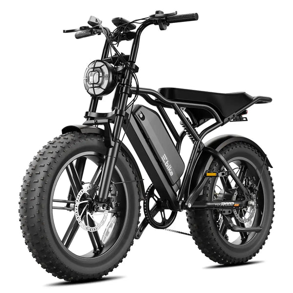TST R002 20-inch fat-tire full suspension e-bike in Black